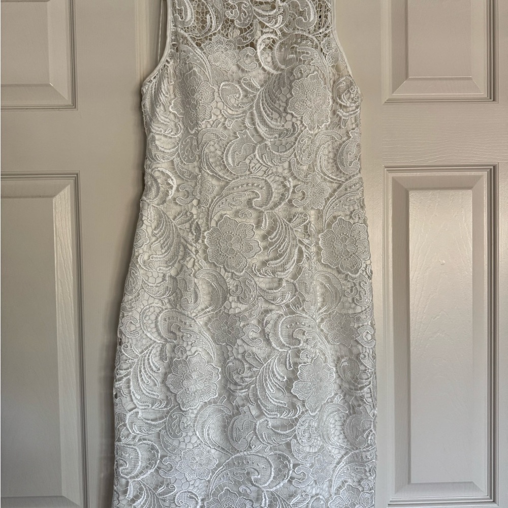Elegant White Lace Dress
